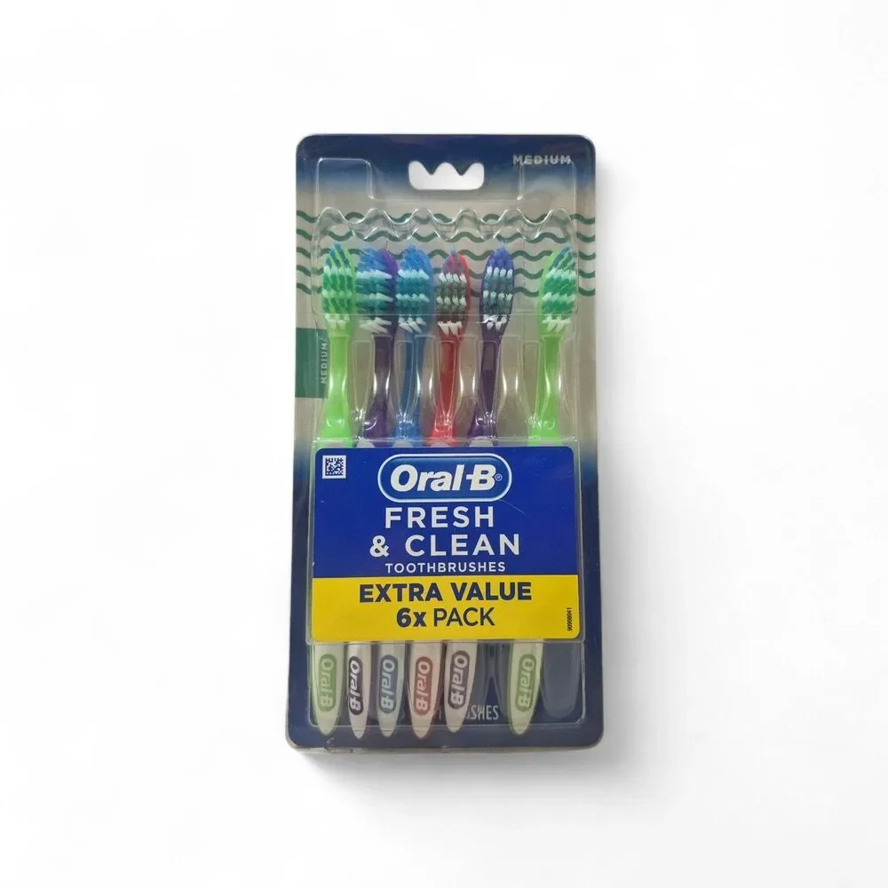 Oral-B Fresh and Clean Toothbrushes Medium Bristles Extra Value (6x PACK)